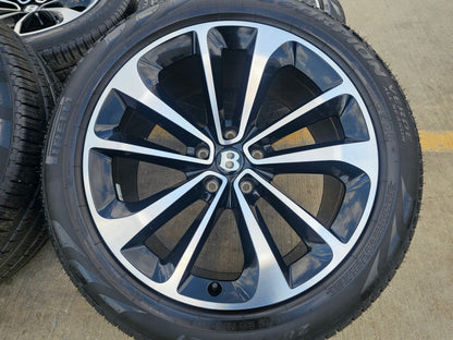 21" Bentley Bentayga OEM wheels rims black Mulliner Continental Flying Spur GT
