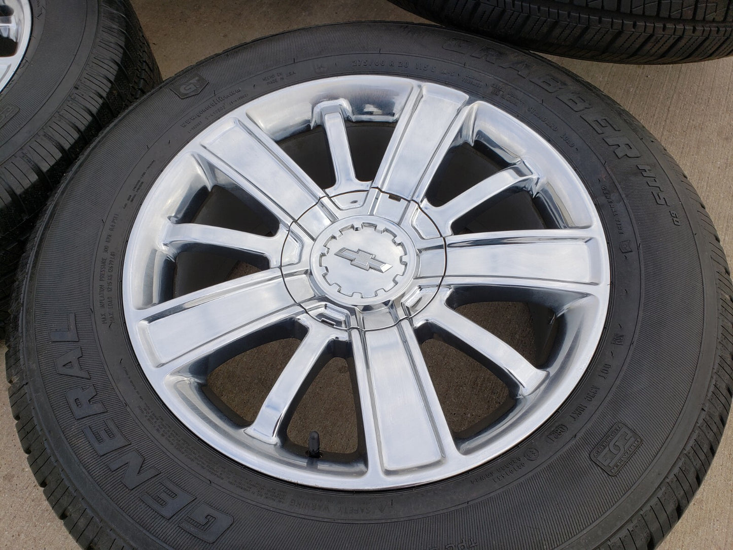 20" Chevy Silverado Tahoe OEM wheels rims 5653 CHROME tires