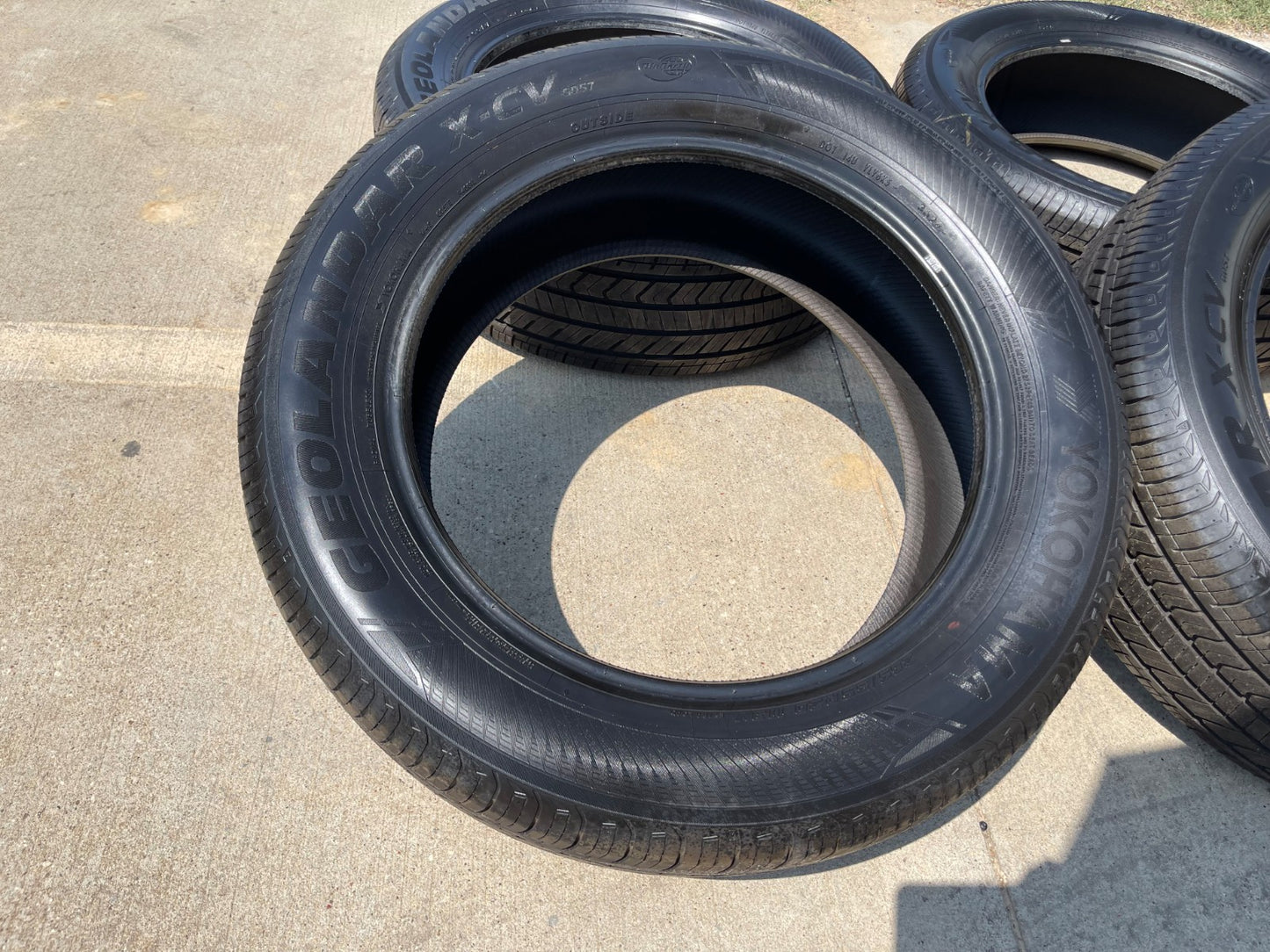 (4) 265/55/20 Yokohama Geolander X-CV tires 113V XL 265/55R20 TAKE OFFS SET NEW