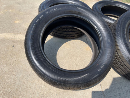 (4) 265/55/20 Yokohama Geolander X-CV tires 113V XL 265/55R20 TAKE OFFS SET NEW