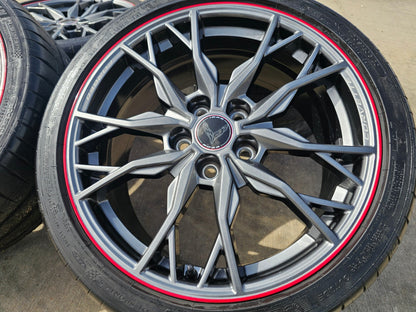 19" + 20" Chevy Corvette Z06 C8 OEM FORGED wheels rims 2023 2024 2025 2026 NEW