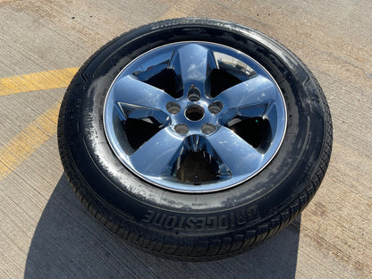 (1) 20" Dodge Ram 1500 OEM 2495 wheel rim chrome tire spare BRIDGESTONE