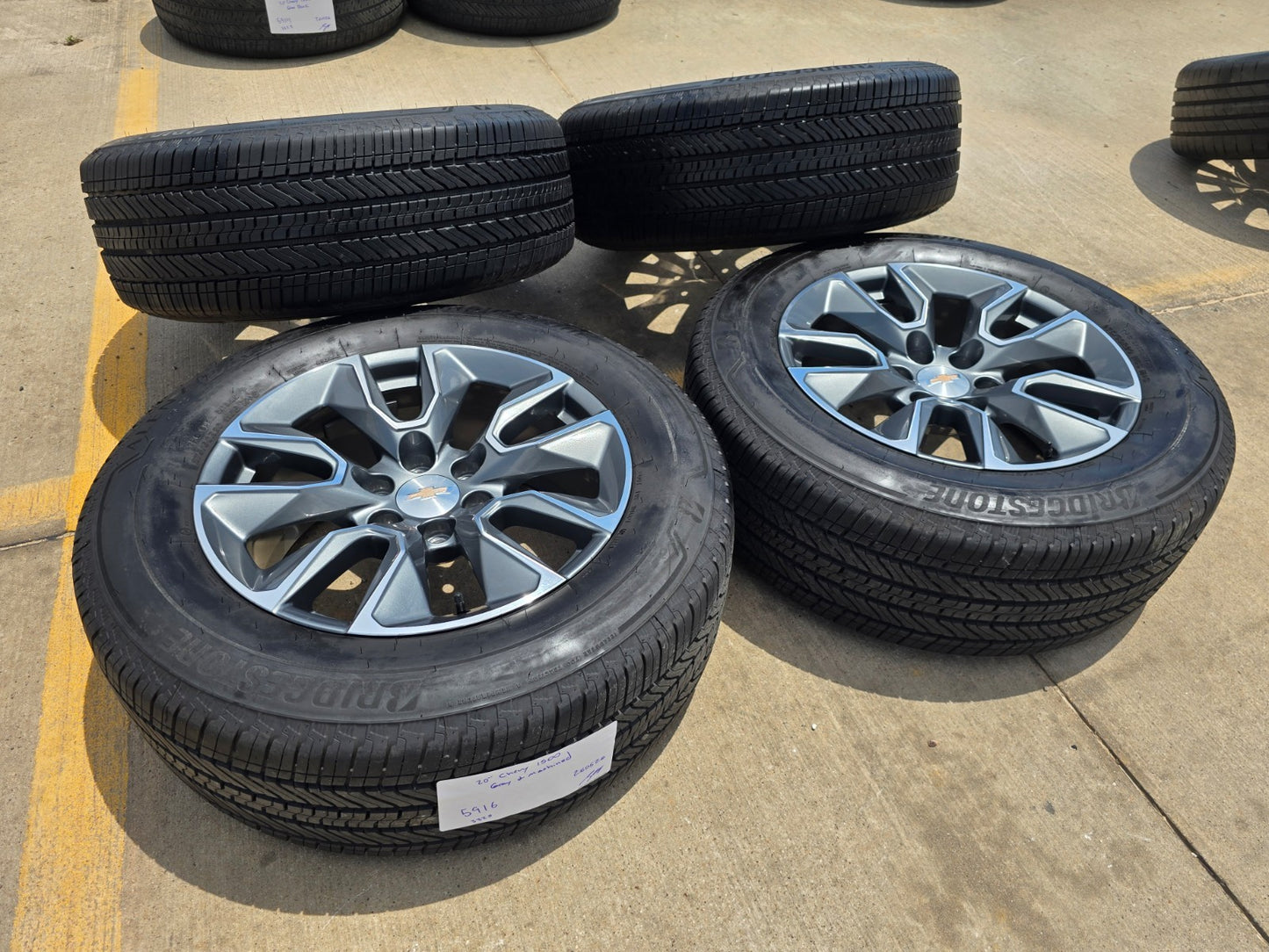 20" Chevy Silverado 1500 Tahoe OEM 5915 5916 wheels rims 2026 BRIDGESTONE NEW