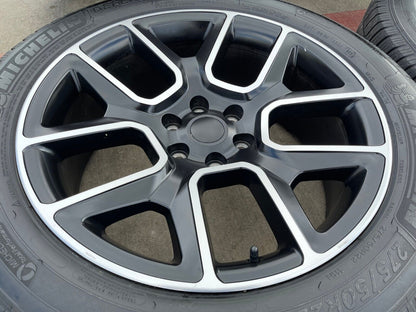 22" Dodge Ram 1500 OEM Replica LIMITED Laramie wheels rims black 2725 2684 tires