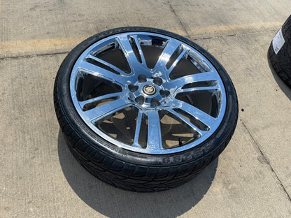 24" Cadillac Escalade Platinum OEM Replica 4738 wheel rim tire CHROME spare