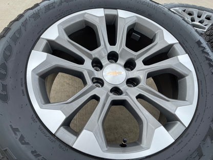 20" Chevy Tahoe Silverado OEM 14090 95417 wheels rims tires GOODYEAR A/T
