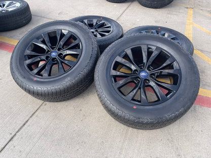 20" Ford F-150 Expedition rims wheels 10003 black OEM tires HANKOOK A/T2 SET NEW