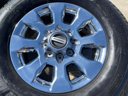 20" Ford F-250 King Ranch Lariat OEM 10100 CHROME rims wheels MICHELIN SET
