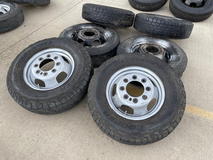 17" Dodge Ram 3500 Dually Laramie 8x200 wheels rims 2703 2704 OEM tires COOPER