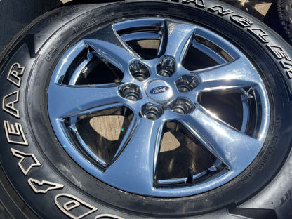 18" Ford F-150 Lariat CHROME OEM rims wheels 10168 Expedition tires