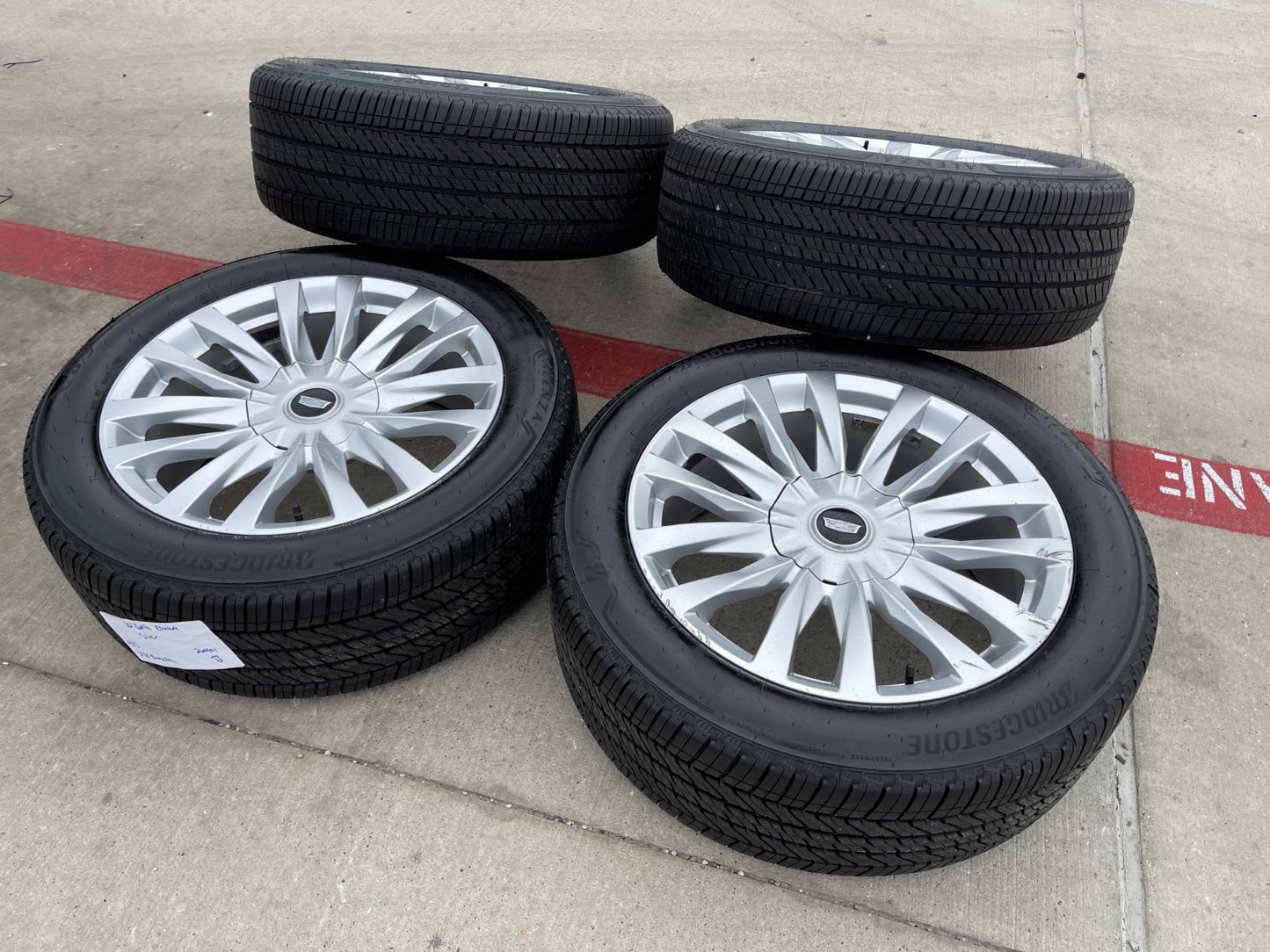 22" Cadillac Escalade Platinum OEM wheels rims 95026 4873 tires SET BRIDGESTONE