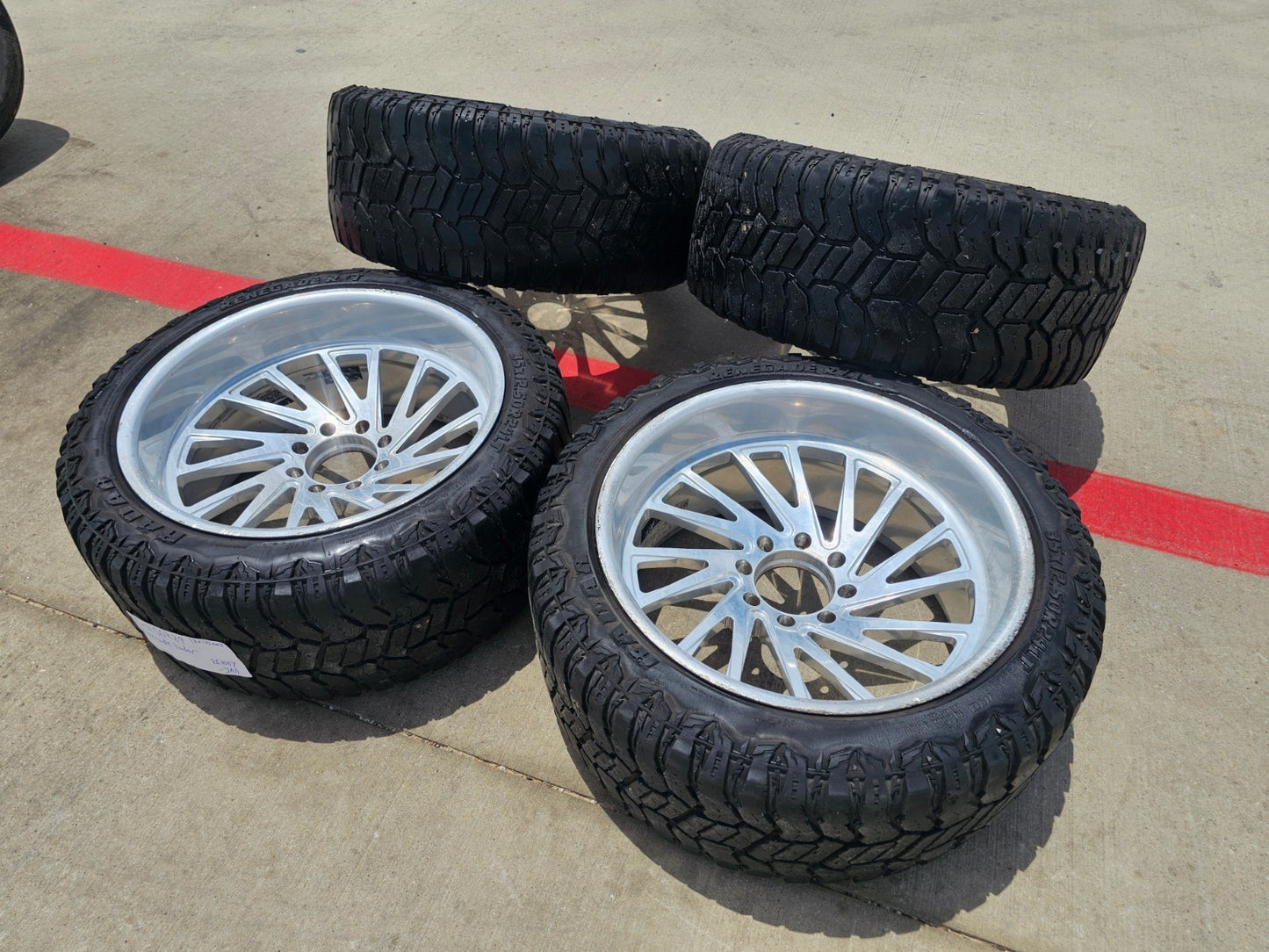 24x12 24" Aftermarket Ford F-250 F-350 FORGED SET rims wheels 8x170 -44 35"
