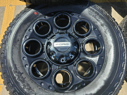 20" Ford F-250 F-350 OEM black TREMOR wheels rims 10484 10299 A/T2 2024 2025 NEW