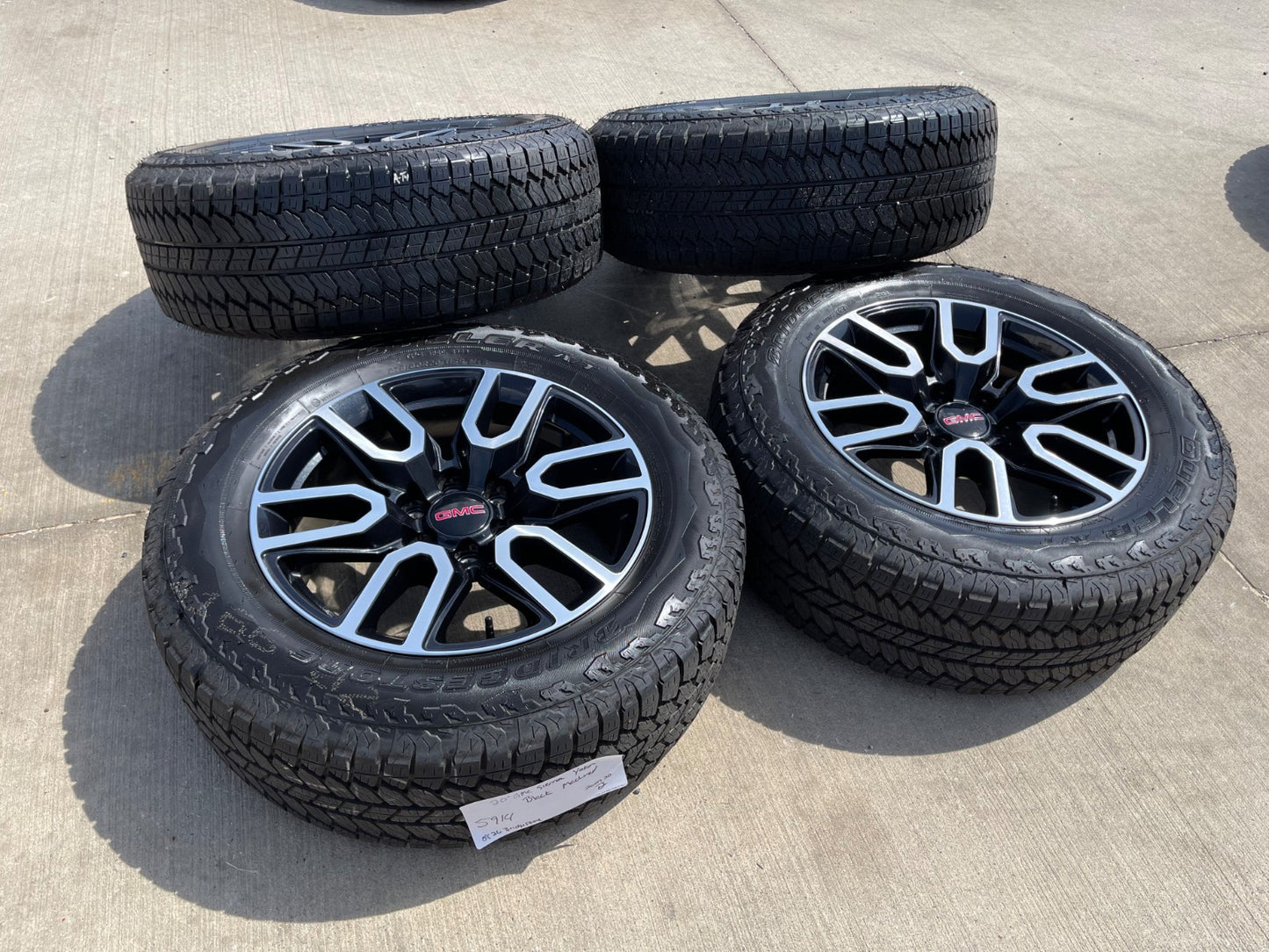 20" GMC Sierra Yukon AT4X Silverado OEM 5914 wheels rims SET BRIDGESTONE A/T NEW