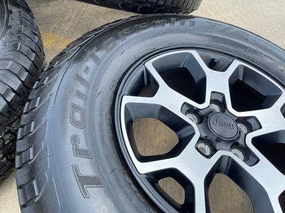 17" Jeep Wrangler Rubicon OEM 9218 wheels rims Gladiator BFG A/T NEW