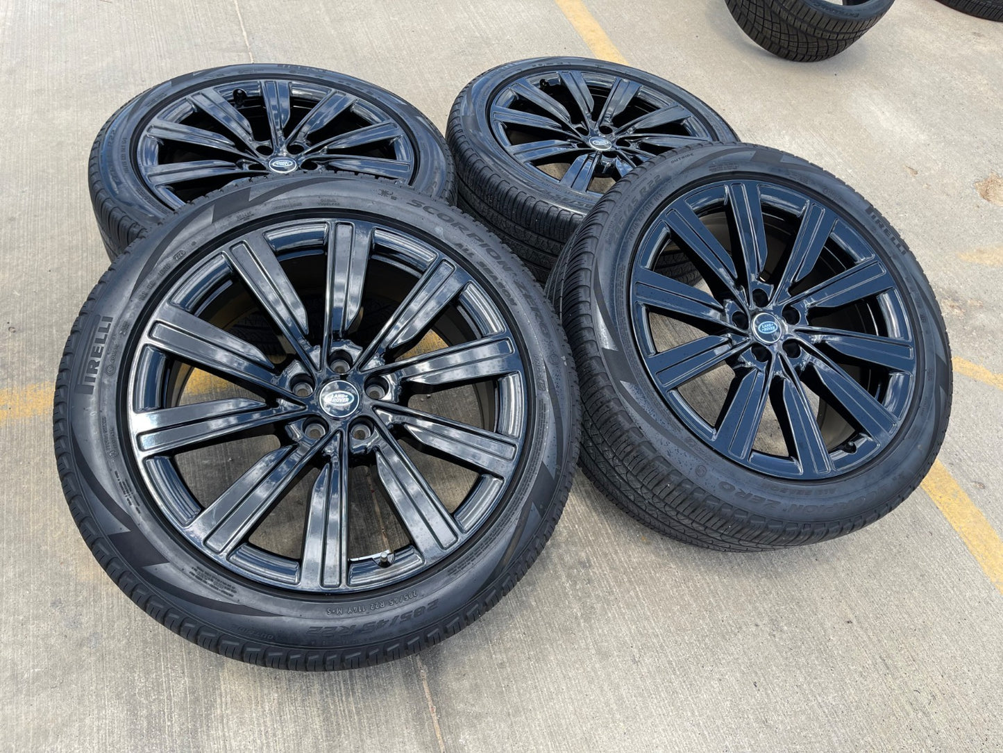 22" Land Rover Range DEFENDER OEM M8E2-1007-HB wheels rims SET PIRELLI