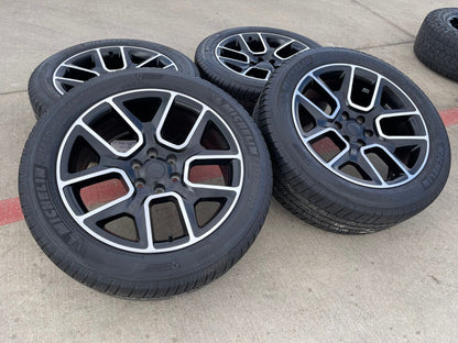 22" Dodge Ram 1500 OEM Replica LIMITED Laramie wheels rims black 2725 2684 tires