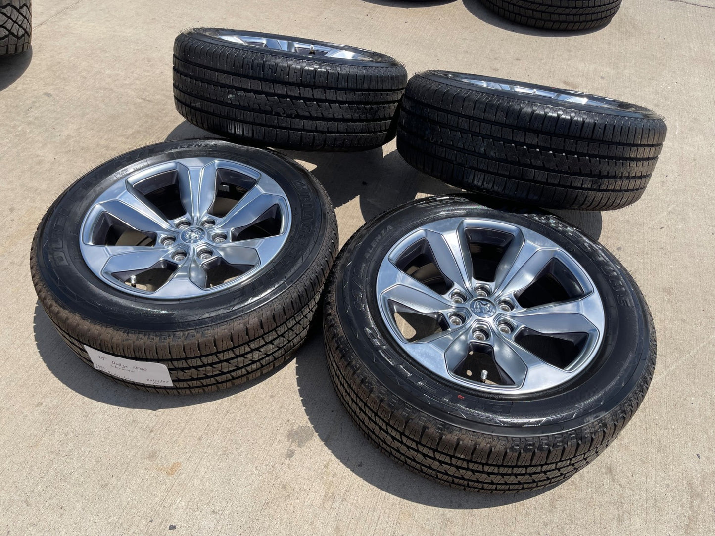 20" Dodge Ram 1500 OEM Laramie Long Horn wheels rims 2681 SET BRIDGESTONE NEW