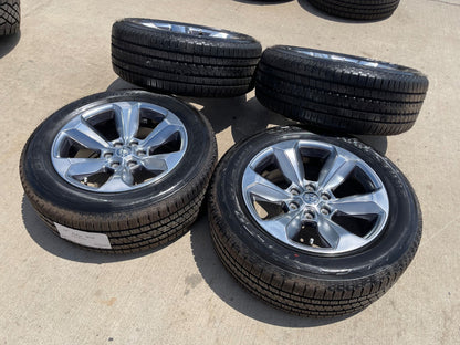 20" Dodge Ram 1500 OEM Laramie Long Horn wheels rims 2681 SET BRIDGESTONE NEW