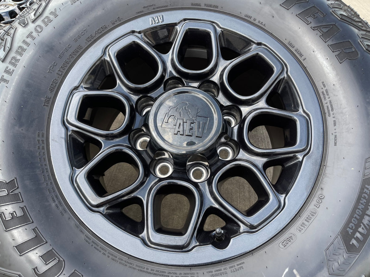 18" AEV Chevy BISON Trail Boss ZR2 2500 OEM wheels rims GMC Sierra SET 35"
