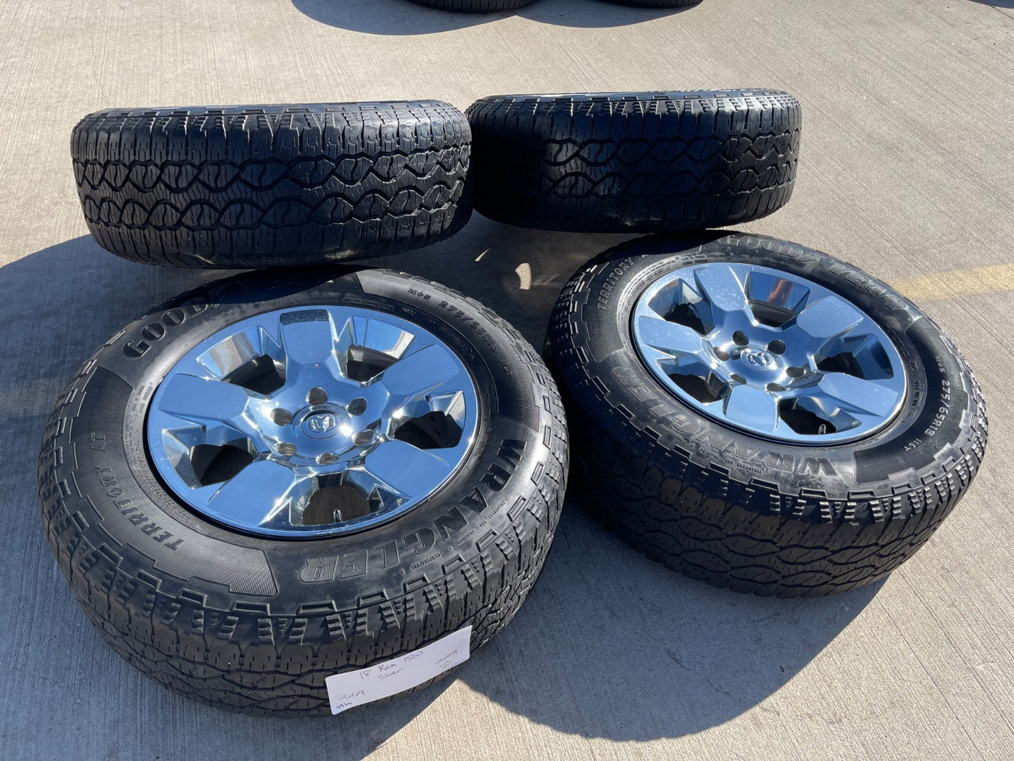 18" Ram 1500 OEM CHROME 2669 wheels rims 2021 2022 2023 2024 2025 2026 GOODYEAR