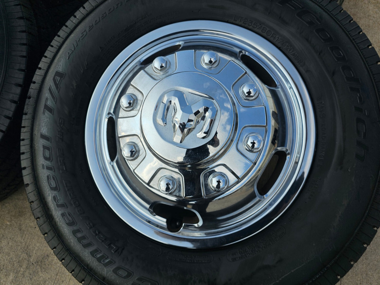 17" Dodge Ram 3500 Dually Laramie 8x200 wheels rims 2703 2704 OEM tires