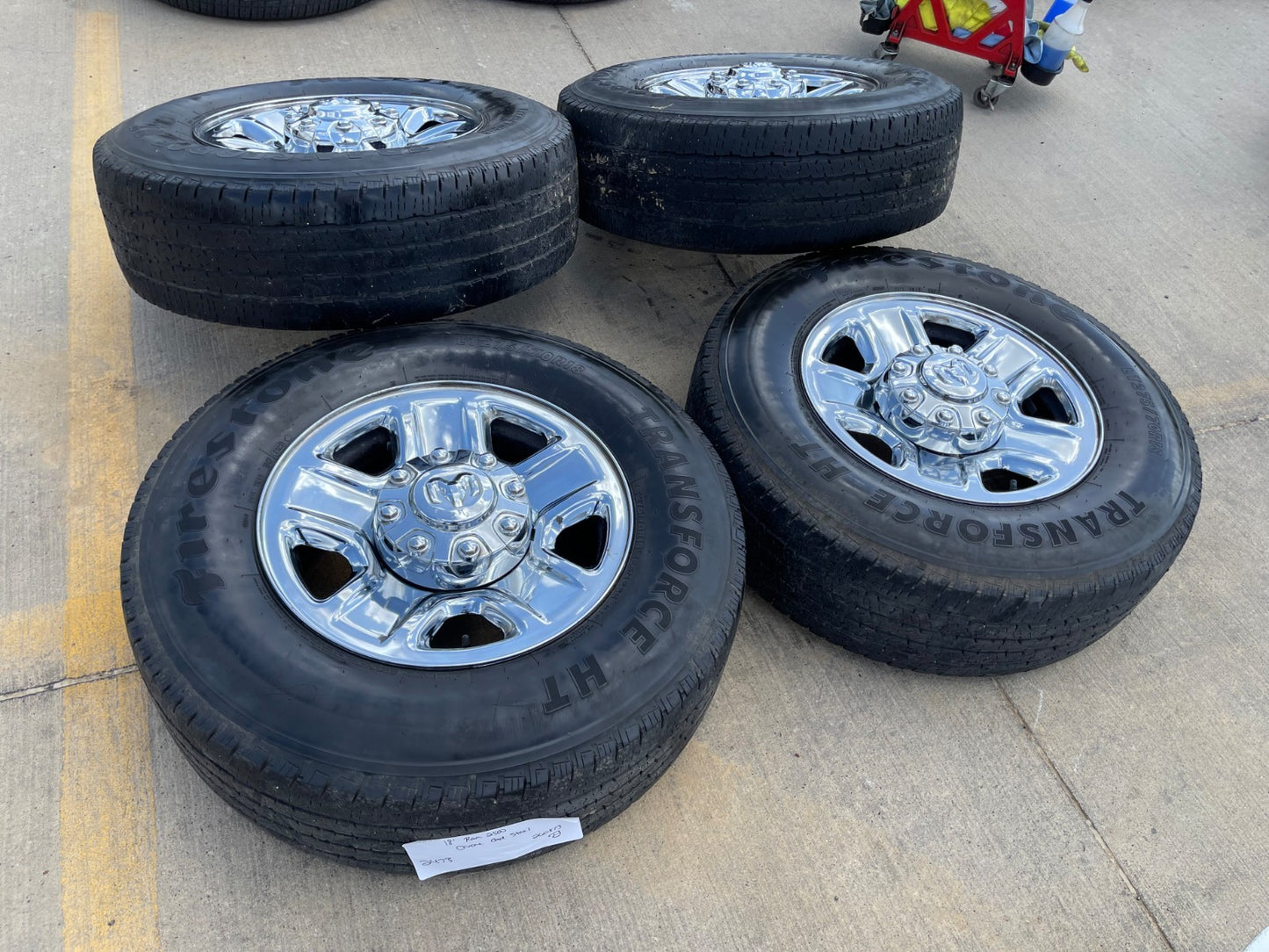 18" Dodge Ram 2500 3500 STEEL chrome OEM 2473 wheels rims tires SET