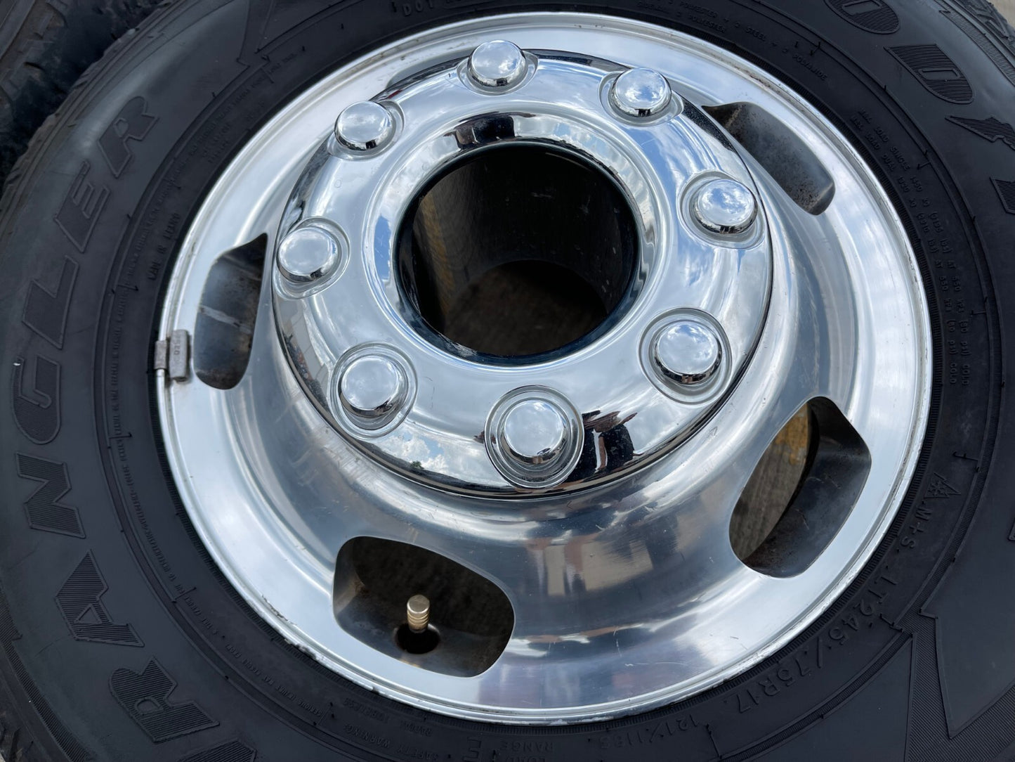 17" Ford F-350 Dually OEM 14077 14078 rims wheels 2023 2024 2025 GOODYEAR