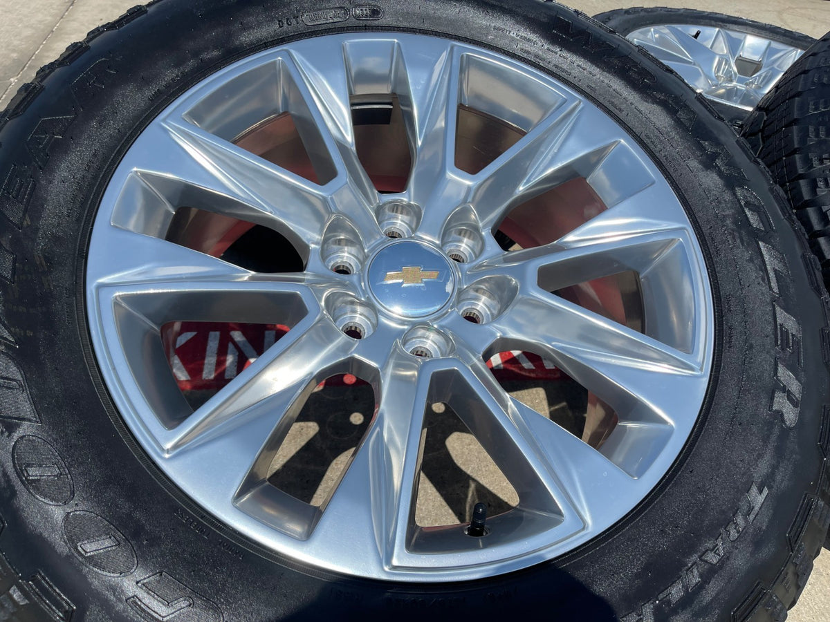 20" Chevy Tahoe Silverado LTZ 5920 OEM wheels rims Yukon SET GOODYEAR A/T