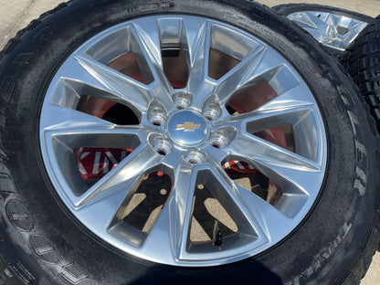20" Chevy Tahoe Silverado LTZ 5920 OEM wheels rims Yukon SET GOODYEAR A/T