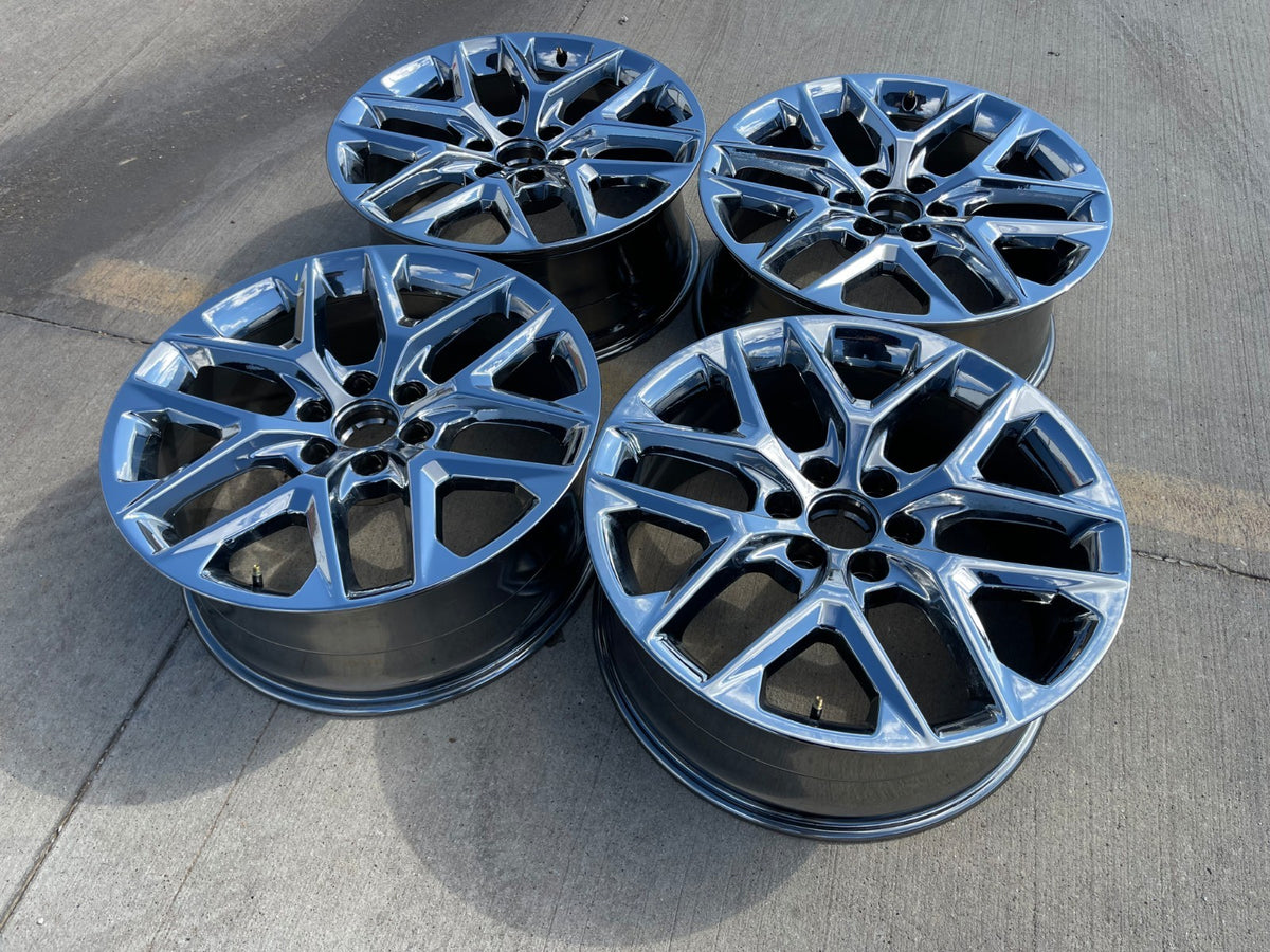 22" GMC Yukon Sierra DENALI OEM 14078 wheels rims CHROME 2025 2026 2027 SET NEW