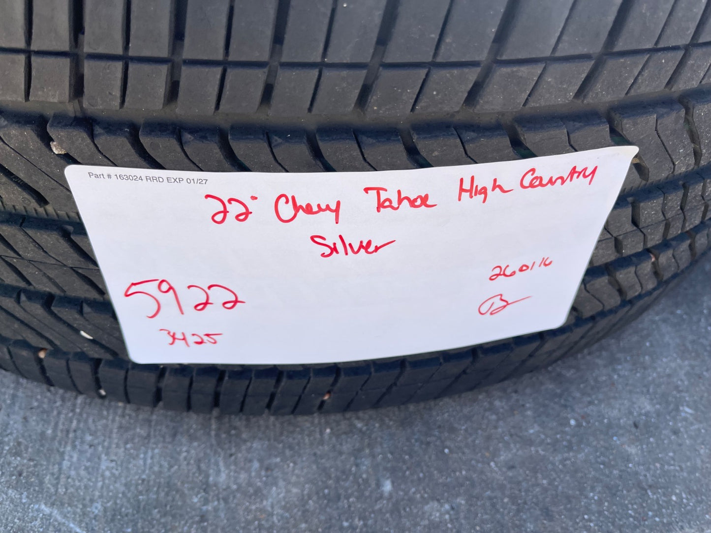 22" Chevy Silverado High Country OEM 5922 wheels rims Tahoe 2024 2025 2026 NEW