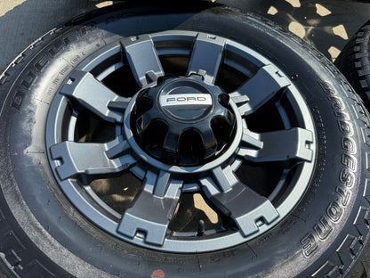 20" Ford F-250 F-350 OEM gray Lariat 10485 10296 wheels rims tires BRIDGESTONE