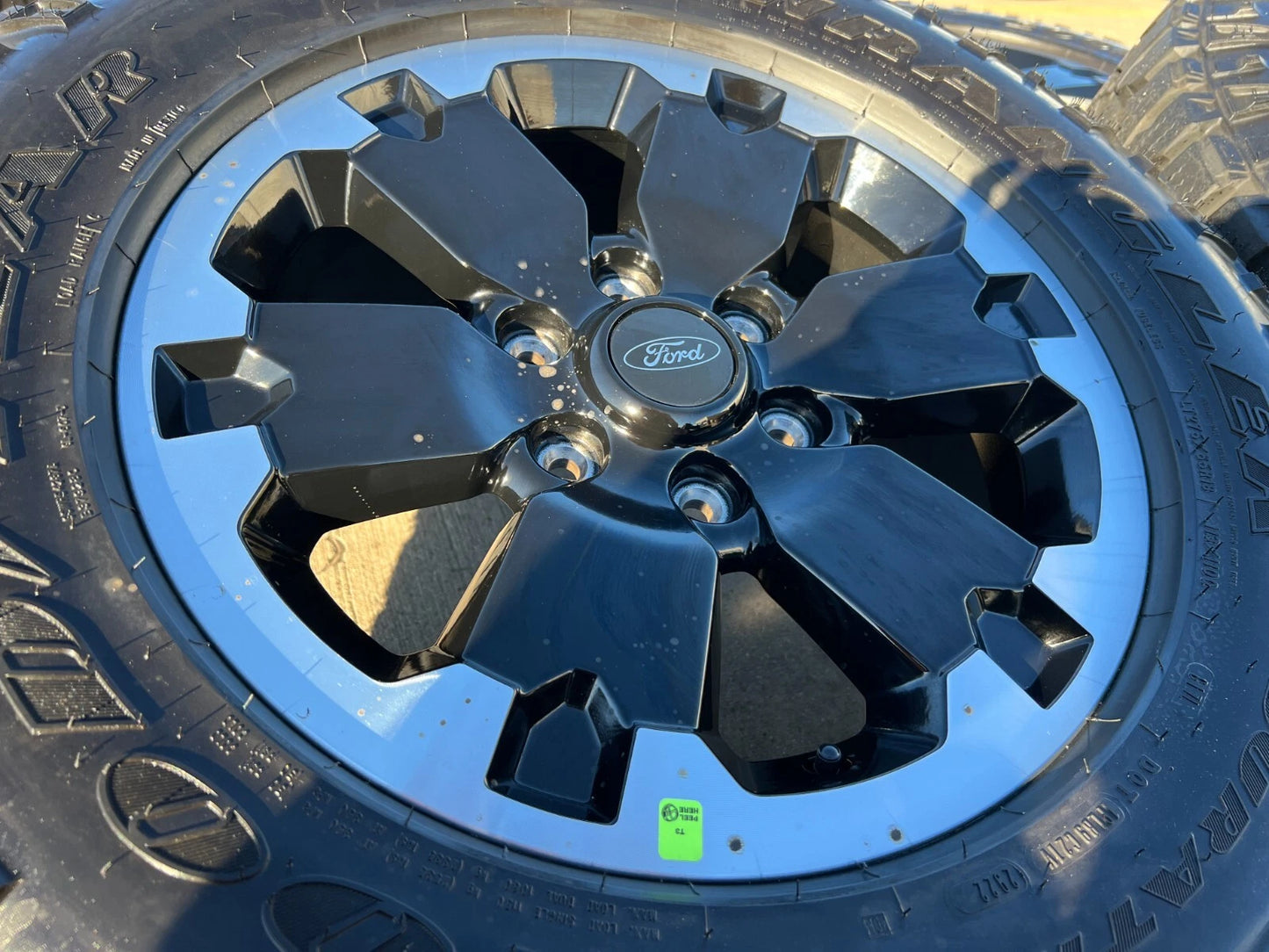 18" Ford Bronco BADLANDS OEM black wheels rims 10282 Ranger GOODYEAR DURATRAC