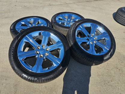 22" GMC Yukon Tahoe Chevy OEM CHROME wheels rims Silverado 5667 tires