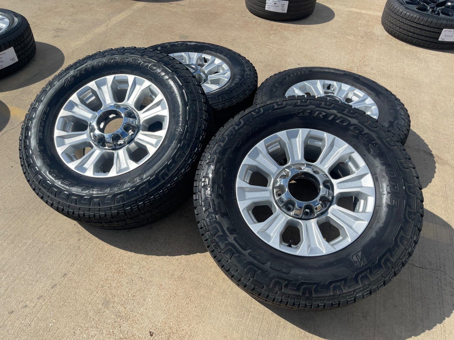 18" Ford F-250 F-350 OEM rims wheels 10097 tires BRIDGESTONE A/T SET