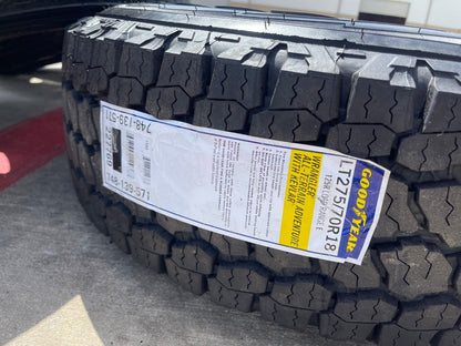 18" Dodge Ram 2500 3500 STEEL chrome OEM 2473 wheels rims SET GOODYEAR A/T NEW