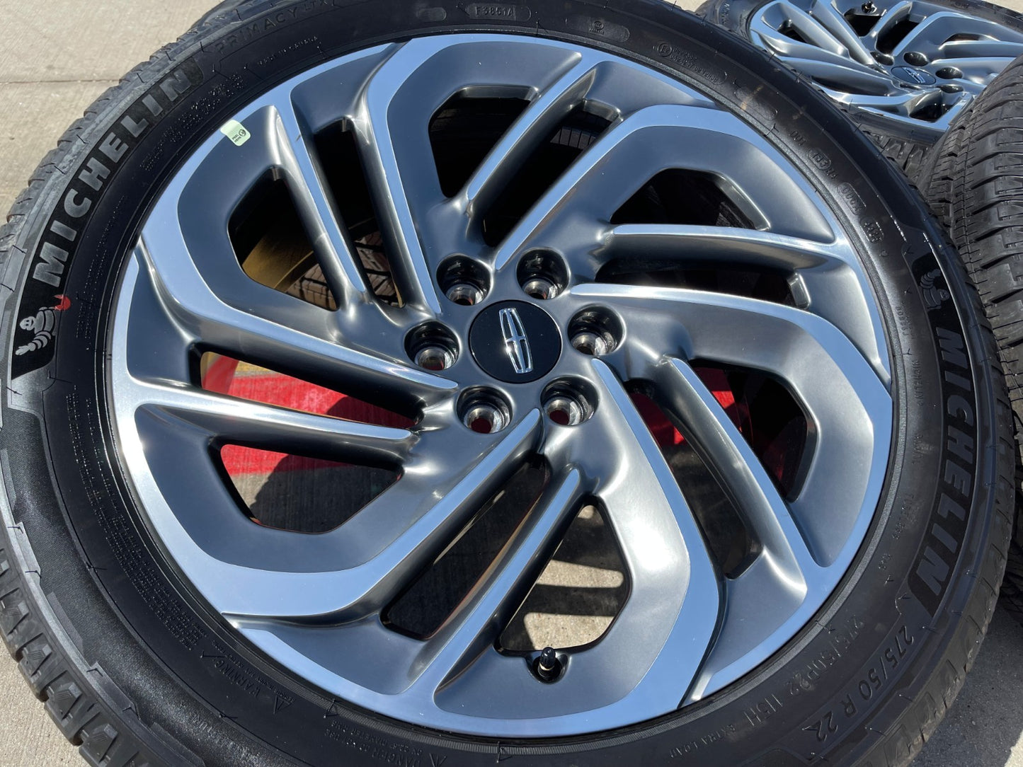 22" Lincoln Navigator OEM 94225 rims wheels BLACK LABEL SET 2026 MICHELIN NEW