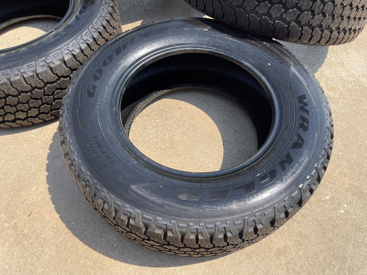(4) 255/70/18 Goodyear Wrangler A/T tires 255/70R18 LR 116HTAKE OFFS NEW