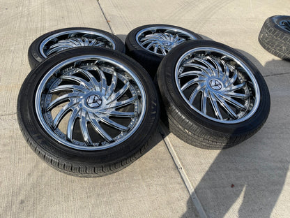 20x8.5 Arza TD221 wheels rims 5x112 5x114.3 5x4.5 Camry Sienna Rav4 Charger
