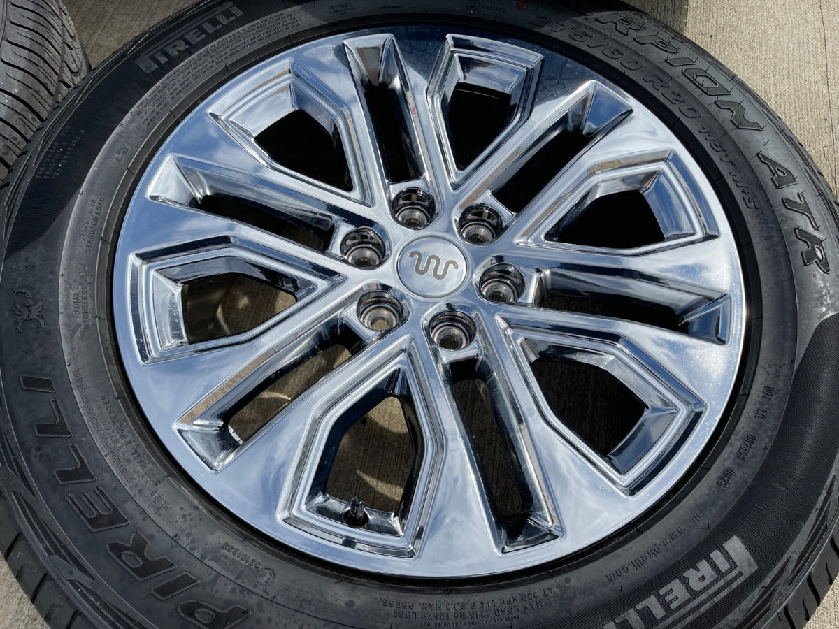 20" Ford F-150 LARIAT OEM 10619 rims wheels CHROME Expedition SET PIRELLI AT NEW