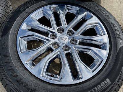 20" Ford F-150 LARIAT OEM 10619 rims wheels CHROME Expedition SET PIRELLI AT NEW