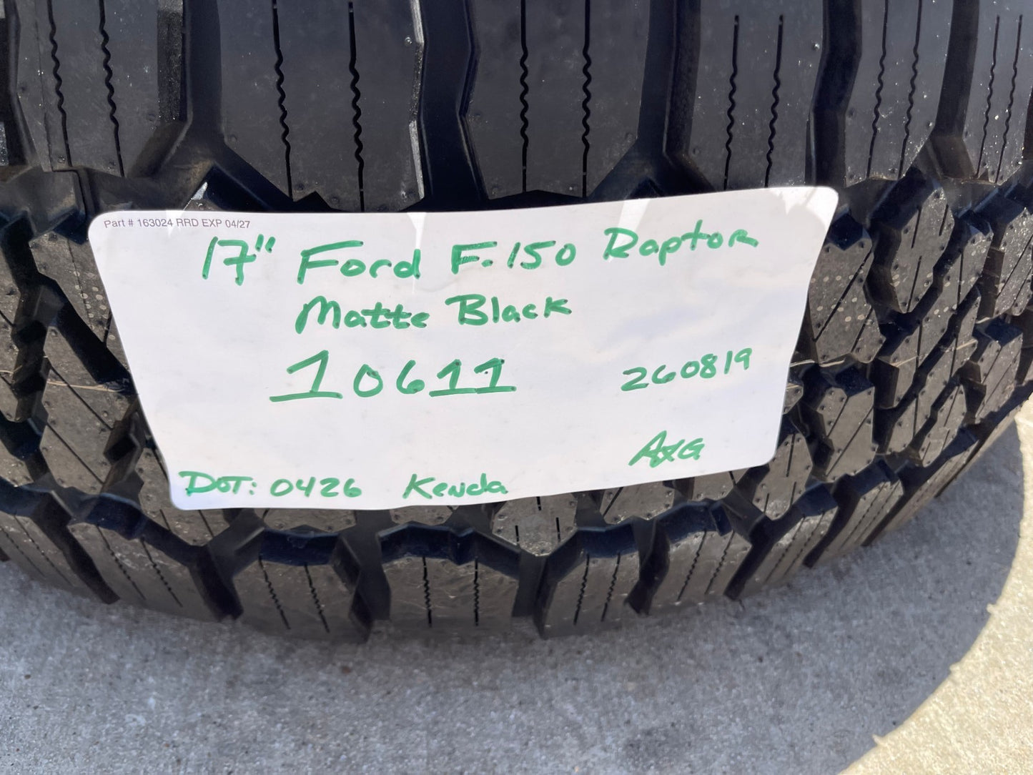 17" Ford F-150 Raptor OEM 10611 rims wheels Bronco SET 2026 2027 KENDA 35" NEW