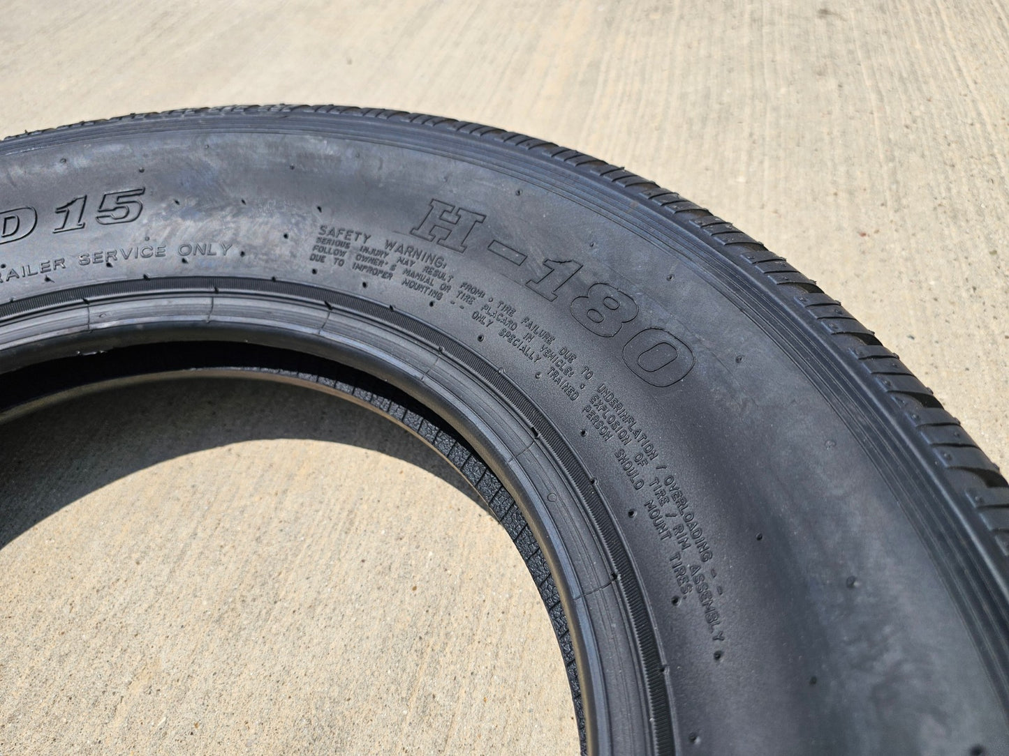 (1) 205/75/15 HI-RUN H-180 tire ST 205/75R15 LT 6 ply LR C 101M trailer NEW