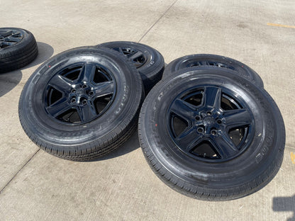 17" Jeep Wrangler Gladiator BLACK OEM wheels rims 9235 tires BRIDGESTONE NEW