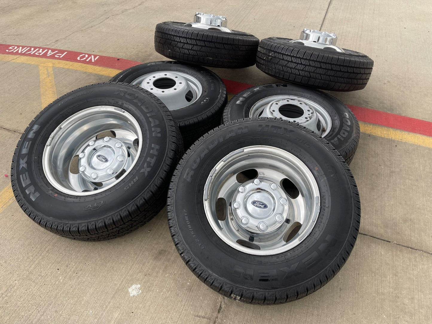 17" Ford F-350 Dually OEM 3618 3619 rims wheels SET tires NEXEN