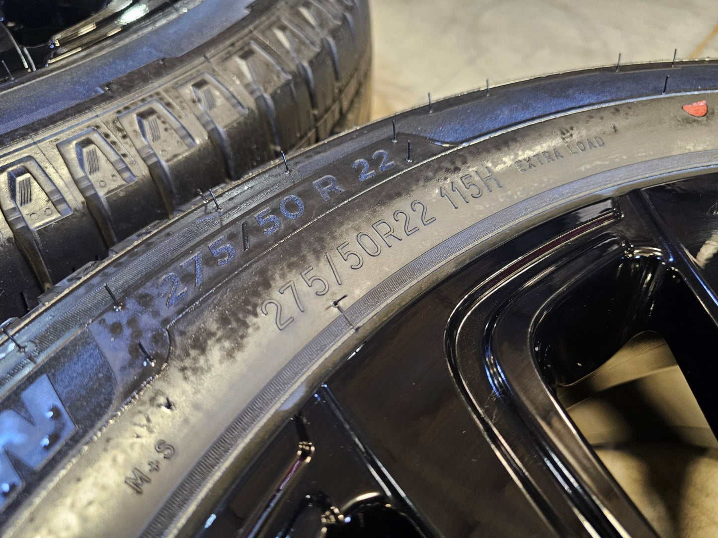 22" Lincoln Navigator OEM 10666 rims wheels BLACK LABEL SET MICHELIN NEW