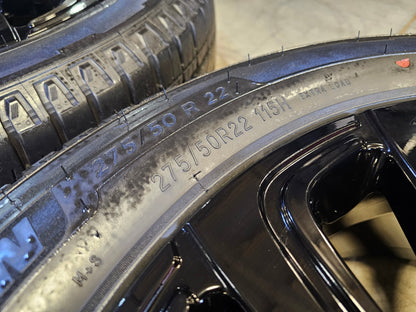 22" Lincoln Navigator OEM 10666 rims wheels BLACK LABEL SET MICHELIN NEW