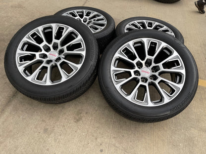 22" GMC Yukon Sierra DENALI OEM wheels rims Tahoe 2025 2026 2027 BRIDGESTONE NEW