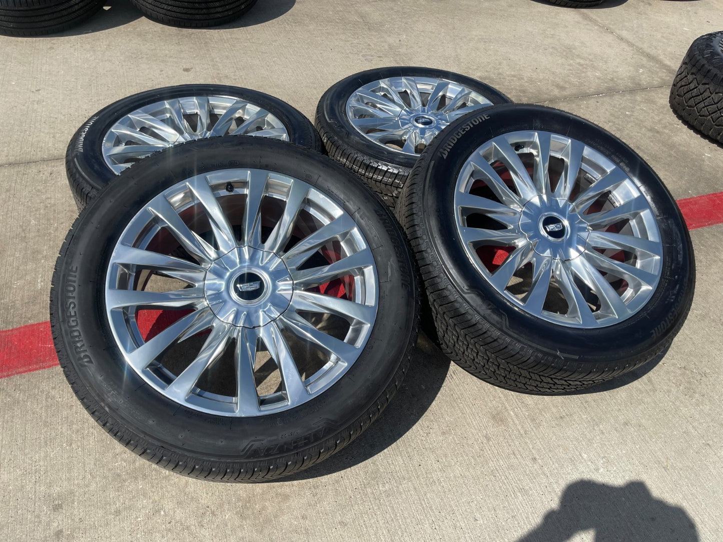 22" Cadillac Escalade Platinum OEM wheels rims 95026 4873 tires SET NEW